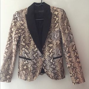 Zara Basic Snakeskin Blazer